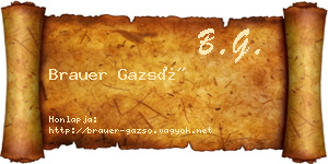 Brauer Gazsó névjegykártya